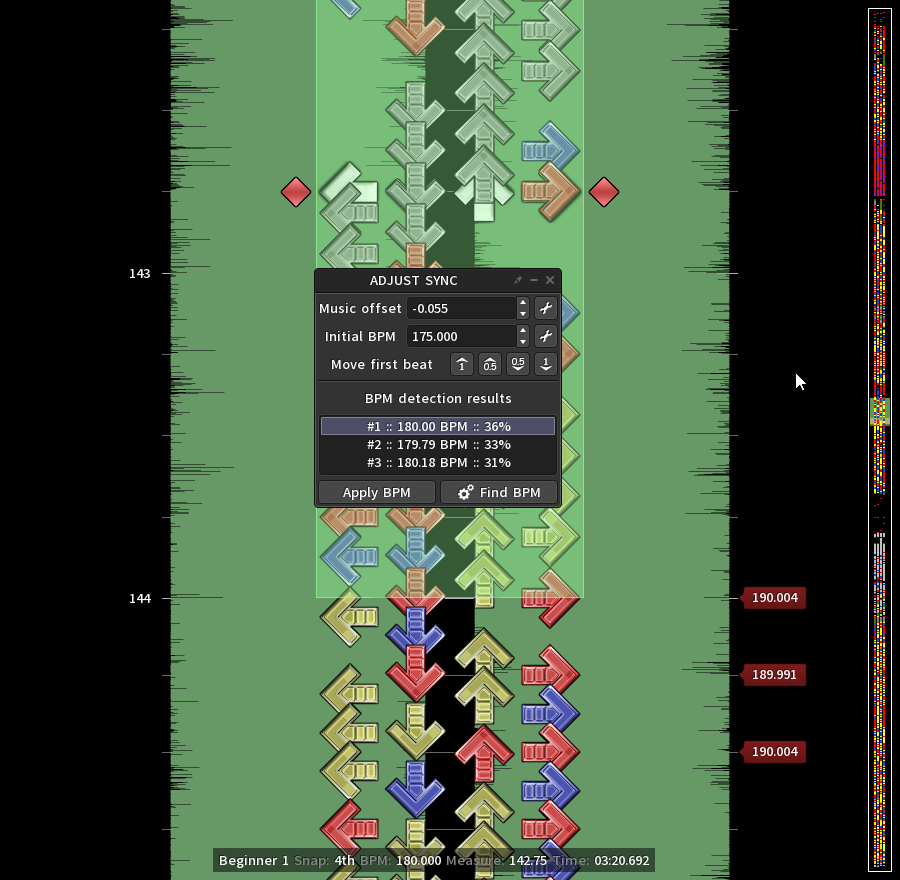 Highlighted section BPM finder